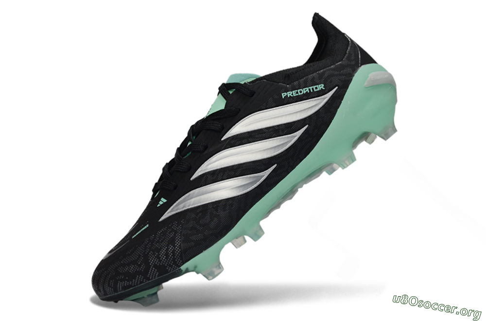 Adidas Predator 26 Elite FG Football Boots - Black/Mint Green/Silver 5