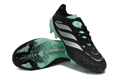Adidas Predator 26 Elite FG Football Boots - Black/Mint Green/Silver