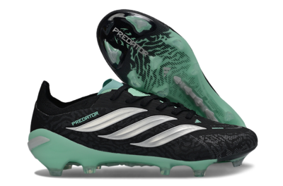 Adidas Predator 26 Elite FG Football Boots - Black/Mint Green/Silver