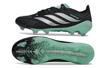 Adidas Predator 26 Elite FG Football Boots - Black/Mint Green/Silver