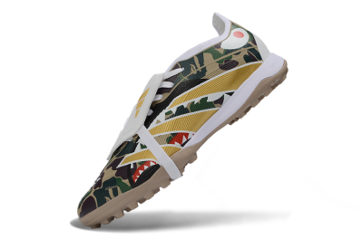 Adidas Predator 25 Elite Fold-Over Tongue TF Football Shoes - Yellow/Camo Green/Frost White