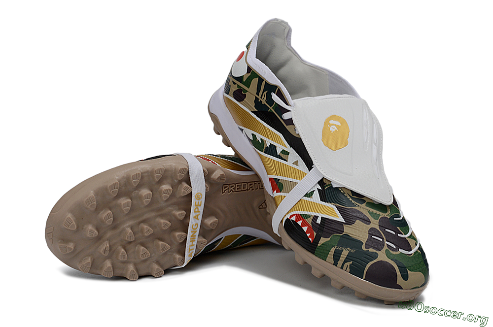 Adidas Predator 25 Elite Fold-Over Tongue TF Football Shoes - Yellow/Camo Green/Frost White 0