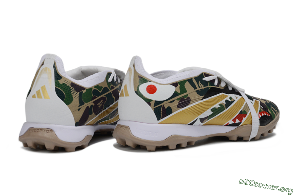 Adidas Predator 25 Elite Fold-Over Tongue TF Football Shoes - Yellow/Camo Green/Frost White 6