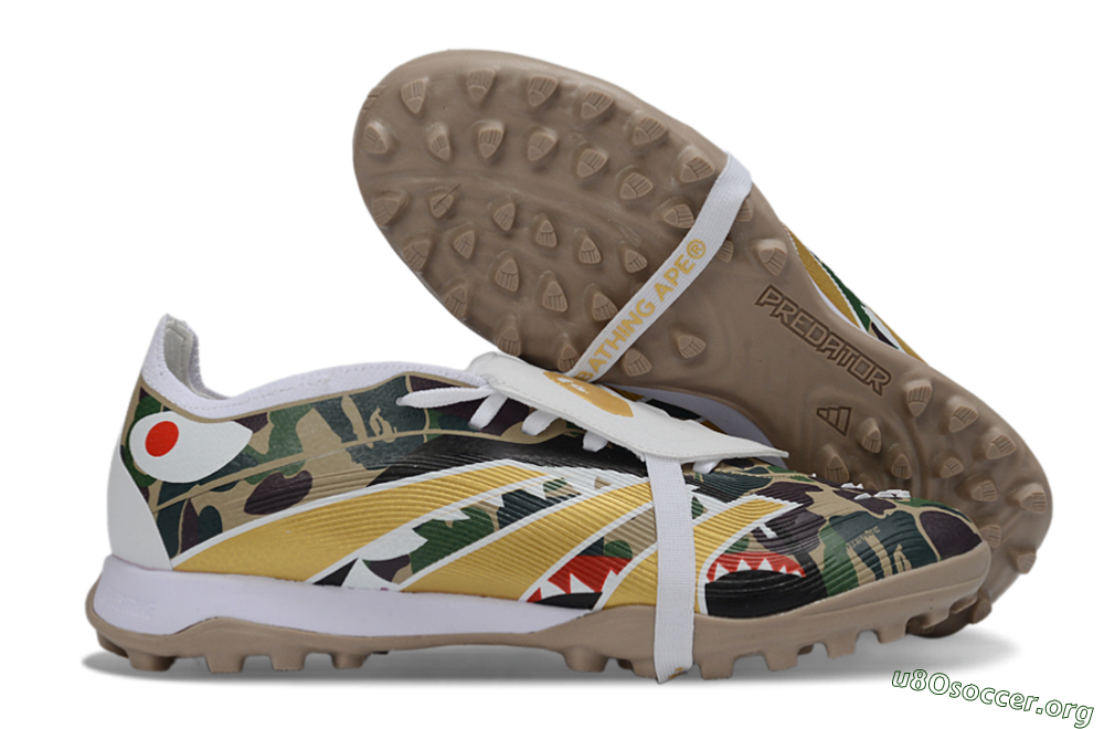 Adidas Predator 25 Elite Fold-Over Tongue TF Football Shoes - Yellow/Camo Green/Frost White 2