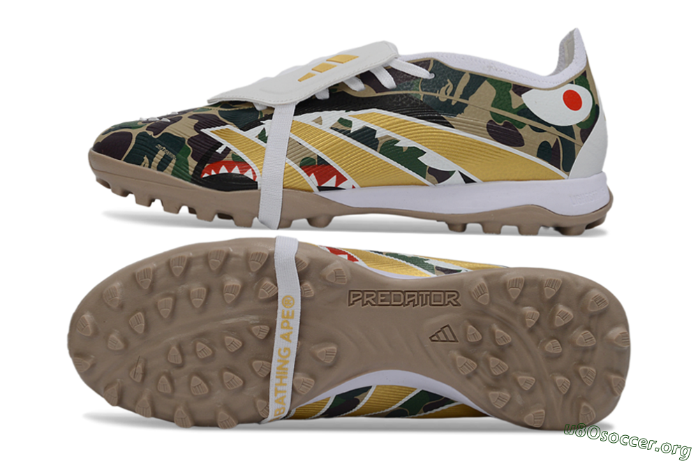 Adidas Predator 25 Elite Fold-Over Tongue TF Football Shoes - Yellow/Camo Green/Frost White 1