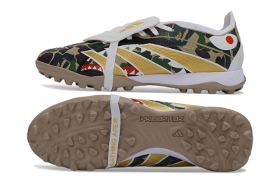 Adidas Predator 25 Elite Fold-Over Tongue TF Football Shoes - Yellow/Camo Green/Frost White