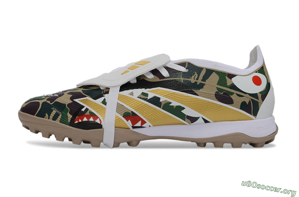 Adidas Predator 25 Elite Fold-Over Tongue TF Football Shoes - Yellow/Camo Green/Frost White 3