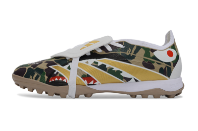 Adidas Predator 25 Elite Fold-Over Tongue TF Football Shoes - Yellow/Camo Green/Frost White