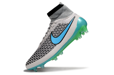 Nike Magista Obra FG Football Boots - Grey/Aqua Blue/Luminous Green