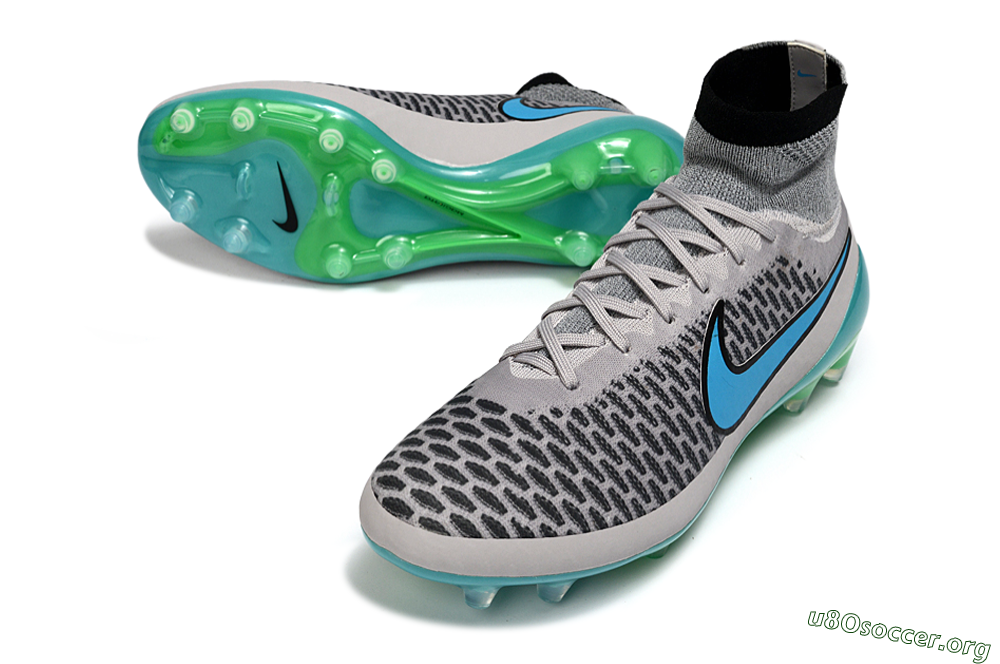 Nike Magista Obra FG Football Boots - Grey/Aqua Blue/Luminous Green 0