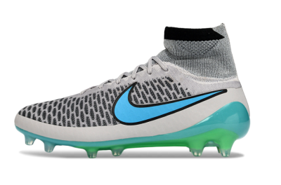 Nike Magista Obra FG Football Boots - Grey/Aqua Blue/Luminous Green