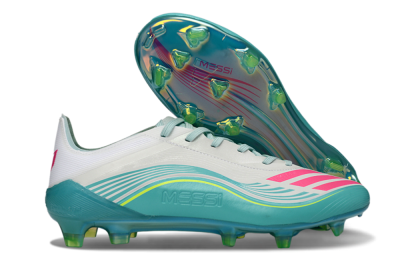 Messi x Adidas F50 Elite FG Football Boots - Aqua/Coral Fizz/Mint Splash