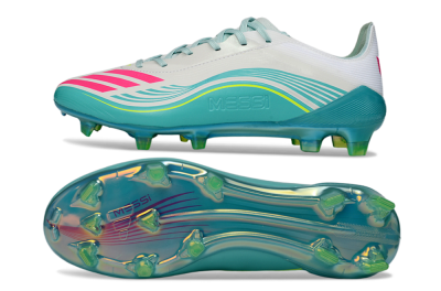 Messi x Adidas F50 Elite FG Football Boots - Aqua/Coral Fizz/Mint Splash