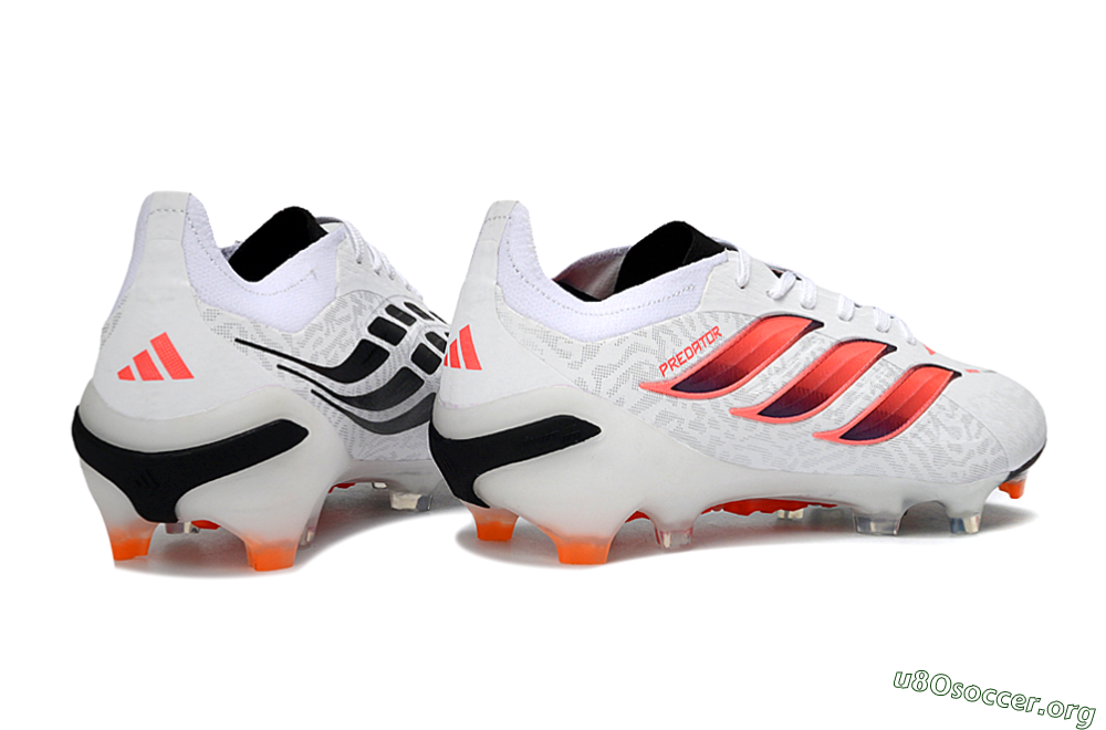 Adidas Predator 26 Elite FG Football Boots - White/Vibrant Pink/Orange Flash 6