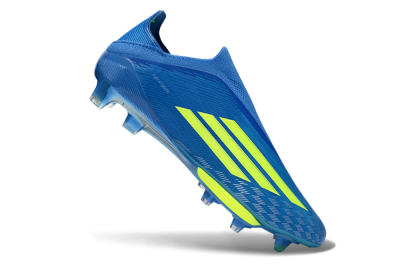 Adidas F50+ Elite Lightstrike Pro Laceless FG Football Boots - Blue/Vibrant Blue/Lime Green