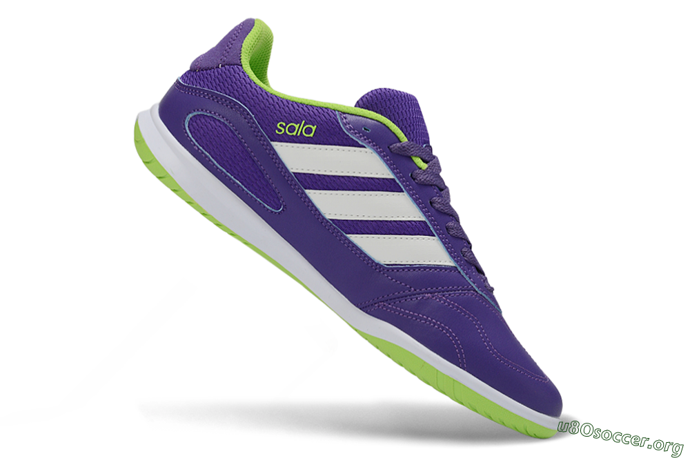 Adidas Top Sala IC Football Shoes - Purple/Lime Green/White 4