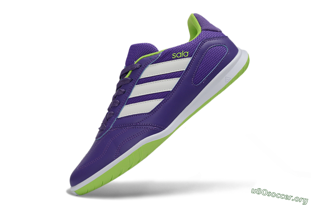 Adidas Top Sala IC Football Shoes - Purple/Lime Green/White 5