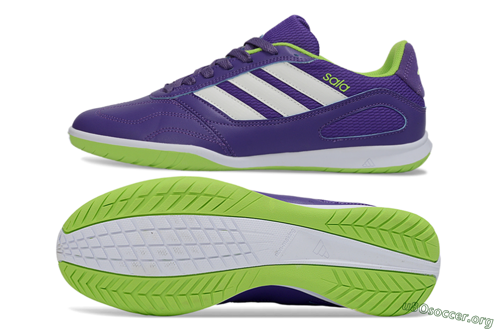 Adidas Top Sala IC Football Shoes - Purple/Lime Green/White 1