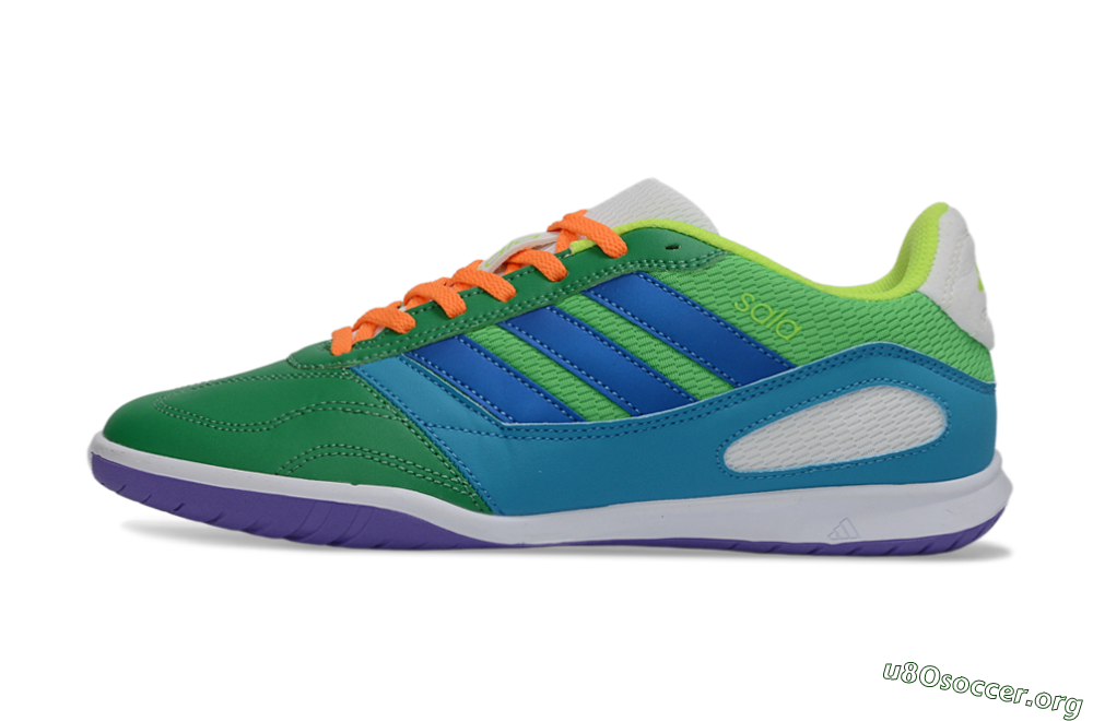 Adidas Top Sala IC Football Shoes - Green/Ocean Blue/Lime Punch 3