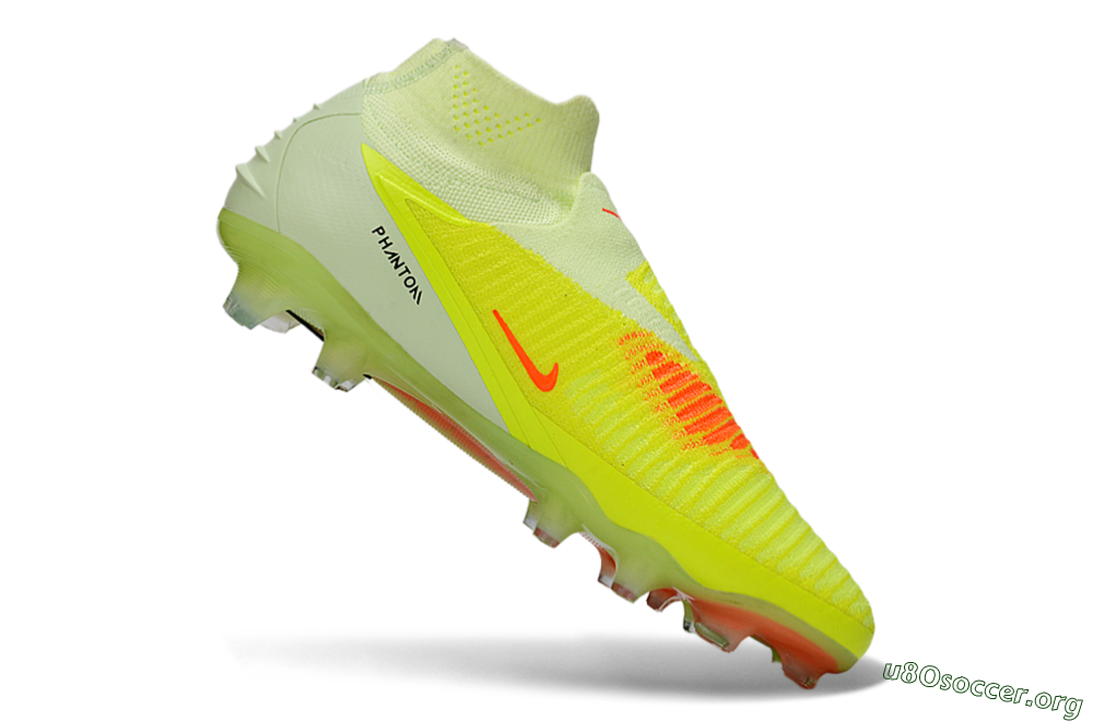 Nike Phantom 6 Elite High FG Football Boots - Yellow/Fluorescent Yellow/Neon Orange 4