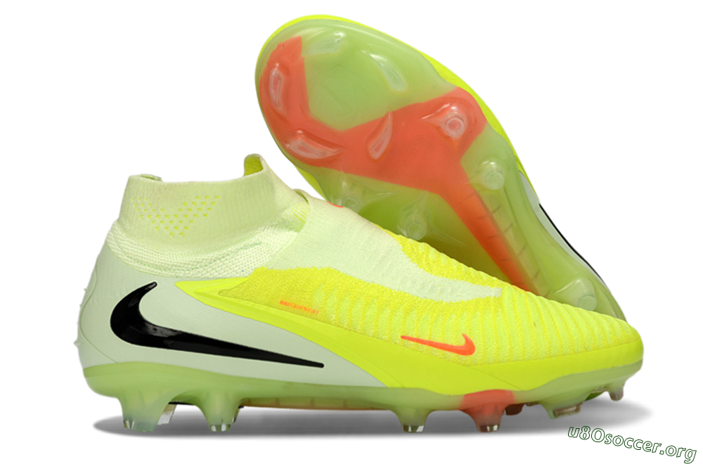 Nike Phantom 6 Elite High FG Football Boots - Yellow/Fluorescent Yellow/Neon Orange 2