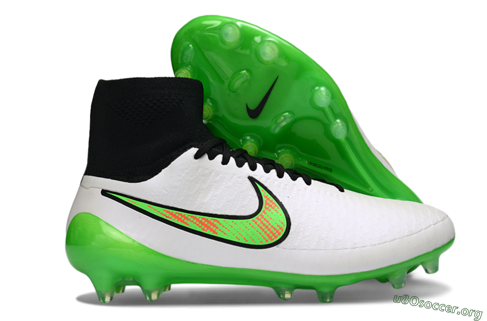 Nike Magista Obra FG Football Boots - White/Vibrant Green/Black 2