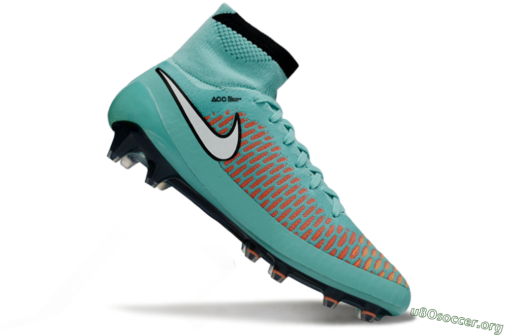 Nike Magista Obra FG Football Boots - Aqua/Coral Burst/Neon Black 4