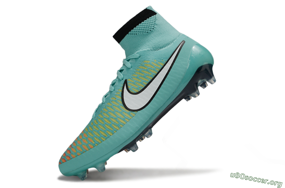 Nike Magista Obra FG Football Boots - Aqua/Coral Burst/Neon Black 5