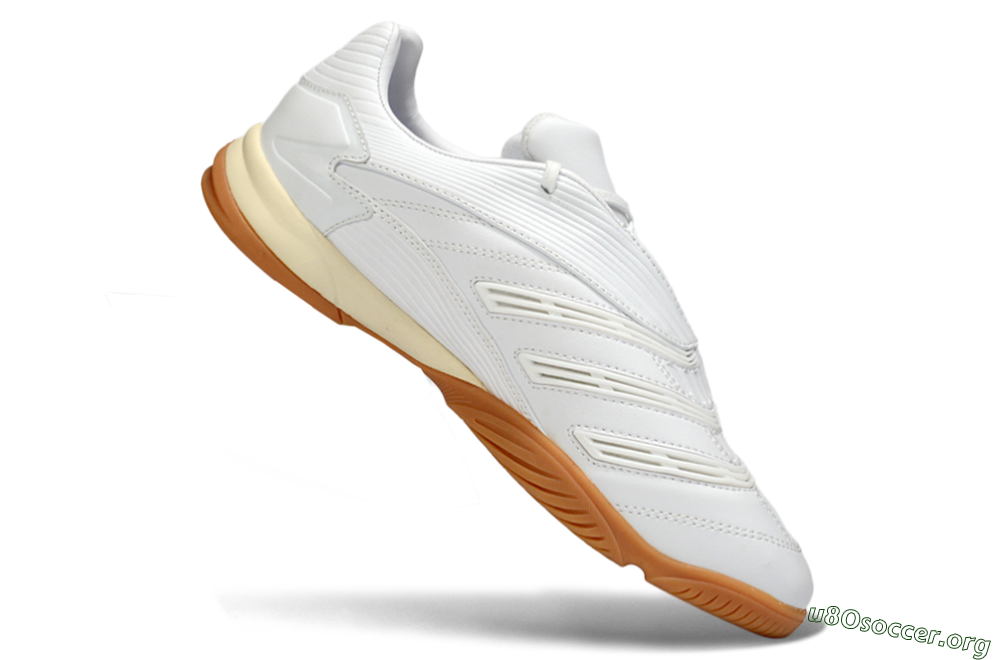 Adidas Predator Precision IC Football Shoes - White/Cream Beige/Gum Brown 4