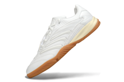 Adidas Predator Precision IC Football Shoes - White/Cream Beige/Gum Brown
