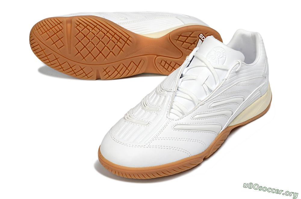 Adidas Predator Precision IC Football Shoes - White/Cream Beige/Gum Brown 0