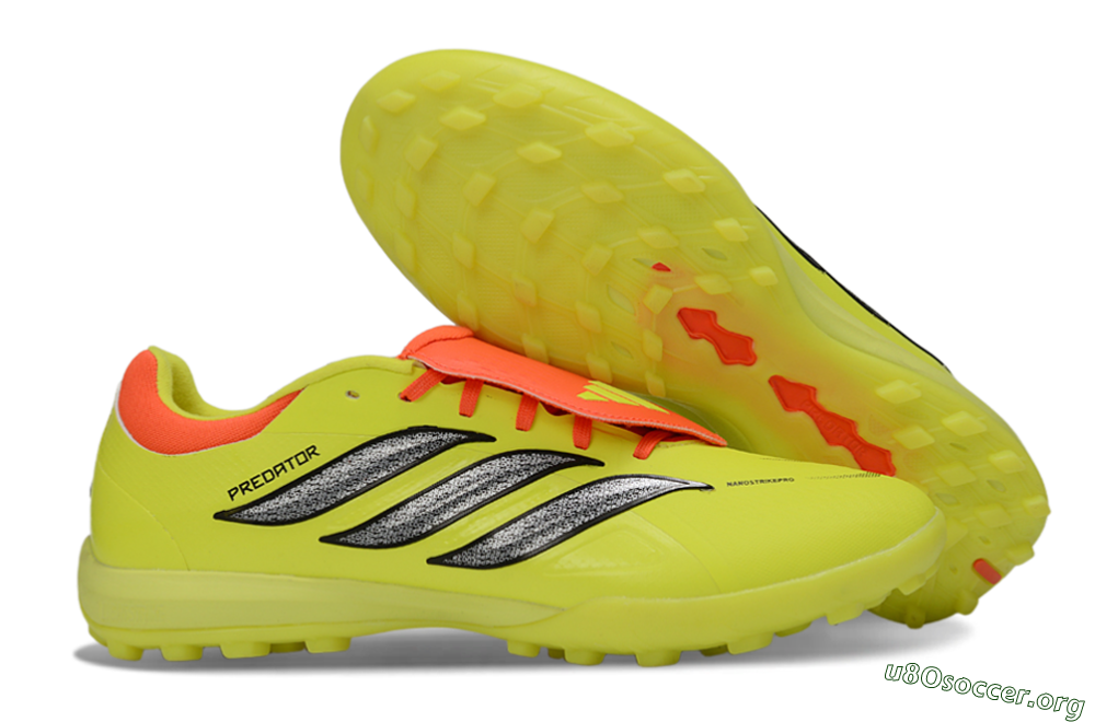 Adidas Predator 26 Elite Fold-Over Tongue TF Football Shoes - Yellow/Electric Yellow/Flame Orange 2