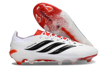 Adidas Predator 26 Elite FG Football Boots - White/Vibrant Red/Black