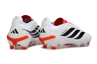 Adidas Predator 26 Elite FG Football Boots - White/Vibrant Red/Black