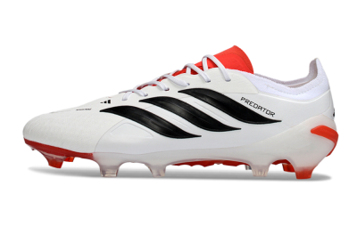 Adidas Predator 26 Elite FG Football Boots - White/Vibrant Red/Black