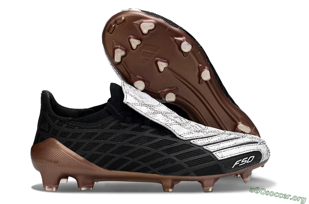 Adidas F50 Spider Elite FG Football Boots - Black/Metallic Brown/White 2