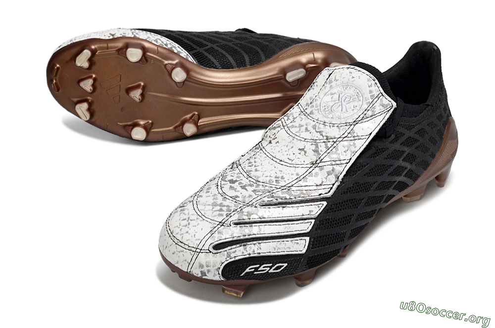 Adidas F50 Spider Elite FG Football Boots - Black/Metallic Brown/White 0