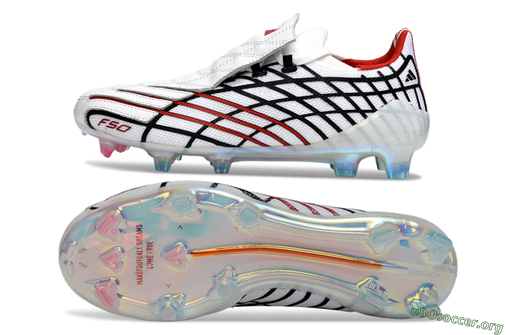 Adidas F50 Spider Elite FG Football Boots - White/Dynamic Red/Black 1