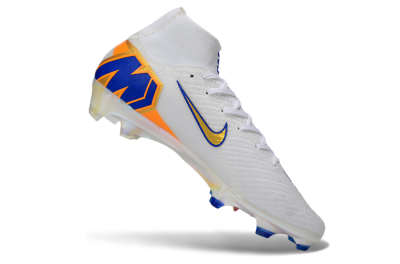 Nike Air Zoom Mercurial Superfly 10 Elite FG Football Boots - White/Metallic Gold/Blue