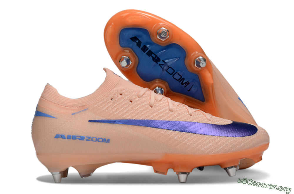 Nike Air Zoom Mercurial Vapor 16 Elite SG Football Boots - Peach/Dark Blue/Nectar Orange 2