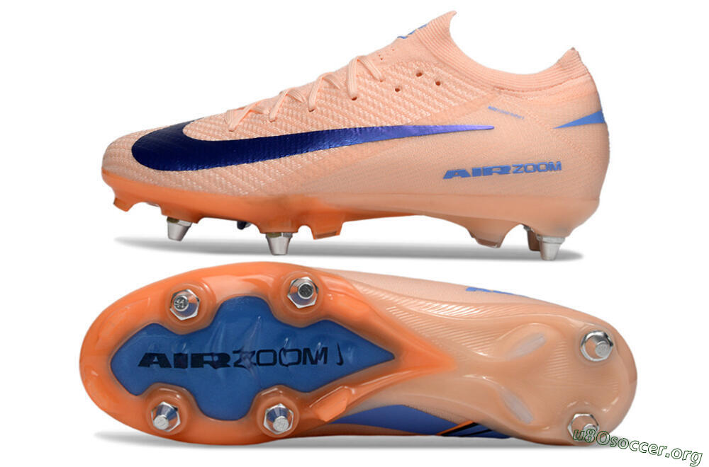 Nike Air Zoom Mercurial Vapor 16 Elite SG Football Boots - Peach/Dark Blue/Nectar Orange 1