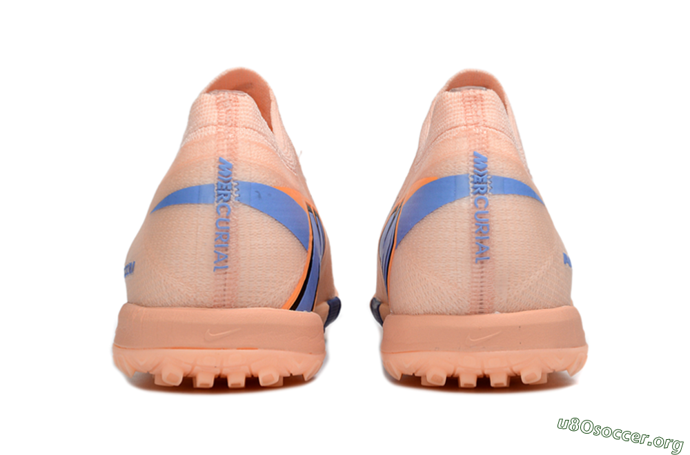 Nike Air Zoom Mercurial Vapor 16 Elite TF Football Shoes - Peach/Navy Blue/Light Orange 5