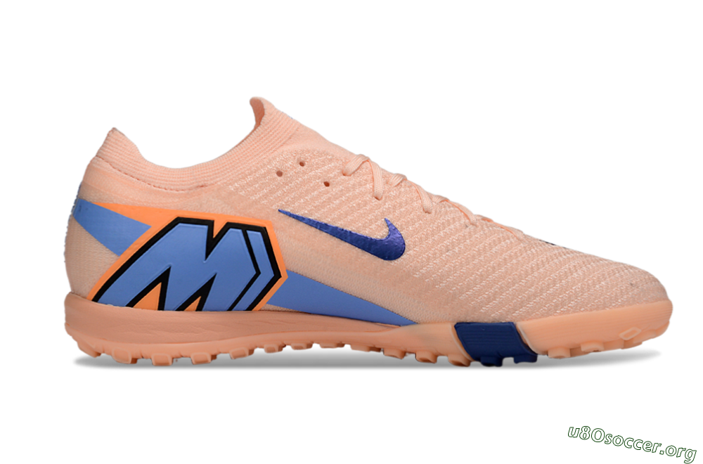 Nike Air Zoom Mercurial Vapor 16 Elite TF Football Shoes - Peach/Navy Blue/Light Orange 7