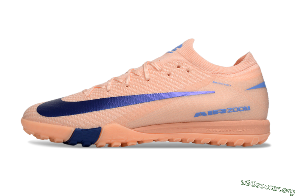 Nike Air Zoom Mercurial Vapor 16 Elite TF Football Shoes - Peach/Navy Blue/Light Orange 3