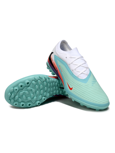 Nike Phantom 6 Elite Low TF Football Shoes - Aqua/Coral Blue/Neon Orange