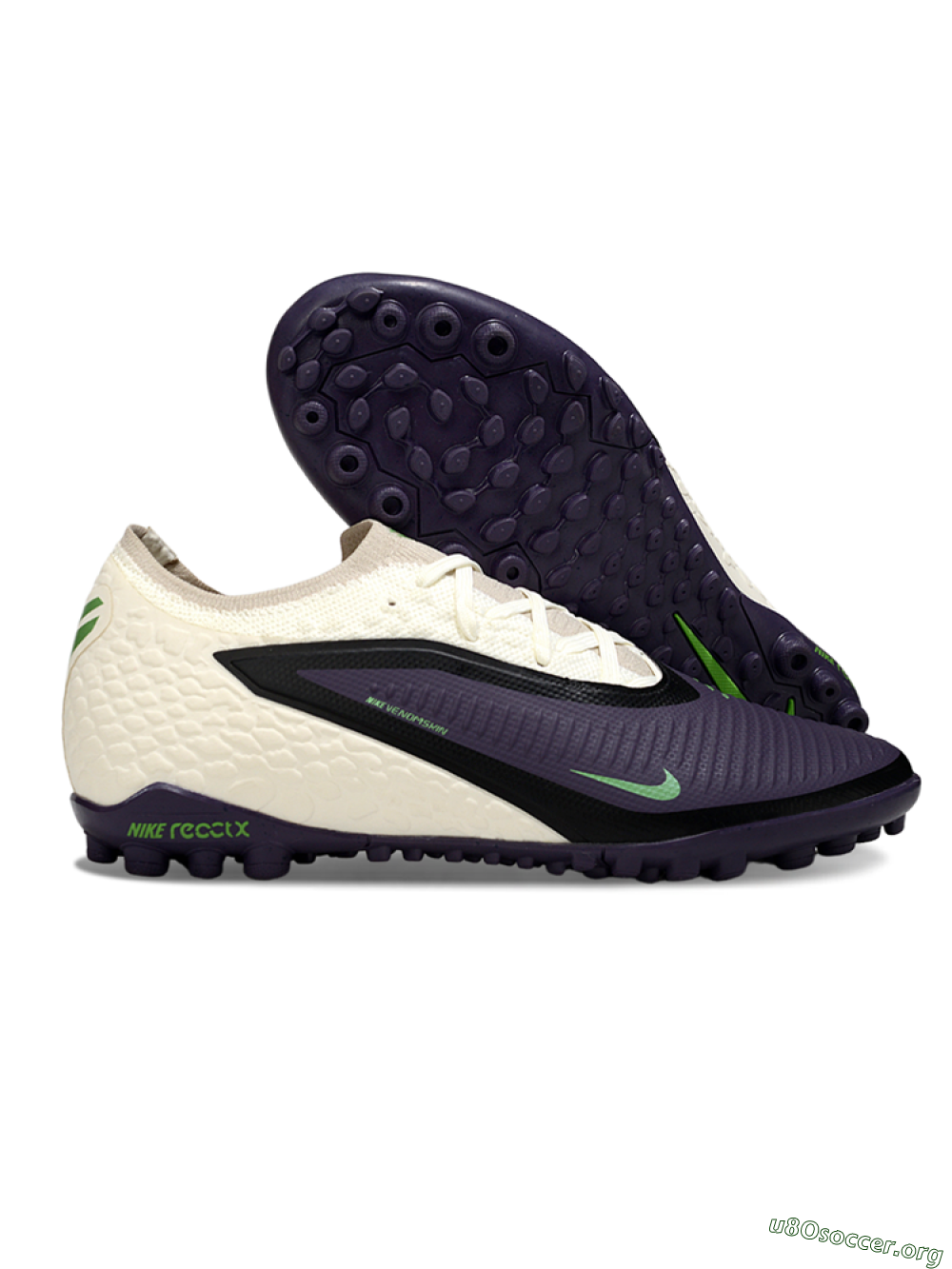 Nike Phantom 6 Elite Low TF Football Shoes - Purple/Electric Green/Off White 2