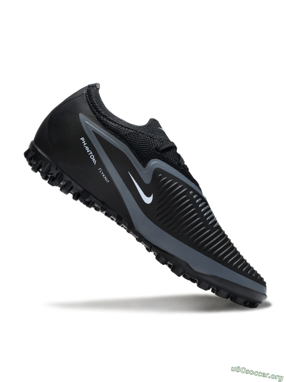 Nike Phantom 6 Elite Low TF Football Shoes - Black/Charcoal Gray/White 4