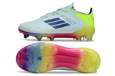 Adidas F50 Elite FG Football Boots - White/Neon Yellow/Coral Pink