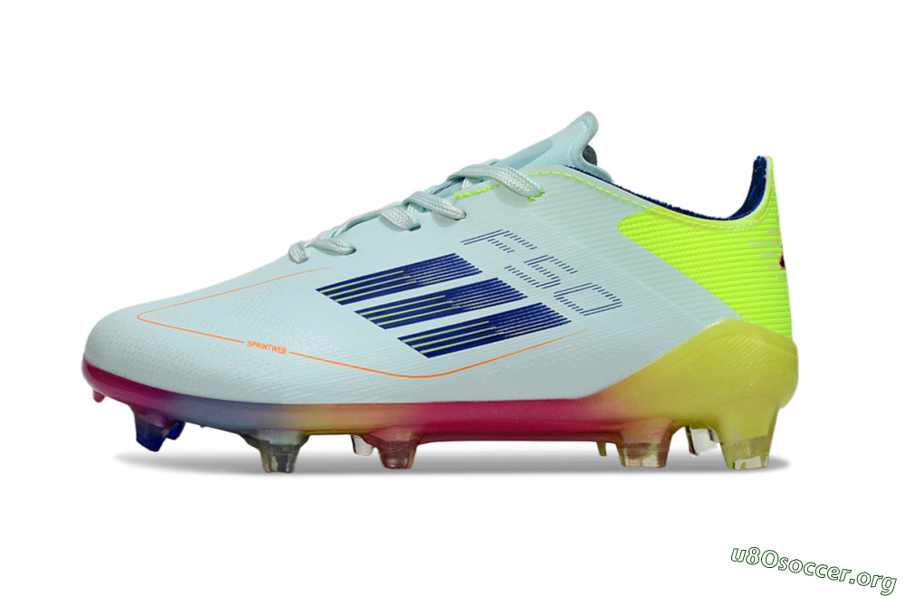 Adidas F50 Elite FG Football Boots - White/Neon Yellow/Coral Pink 2