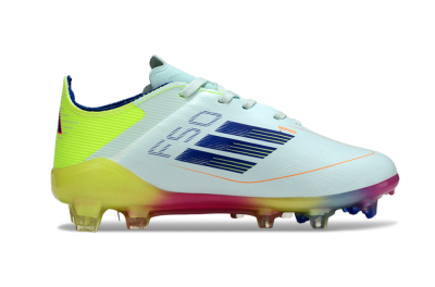 Adidas F50 Elite FG Football Boots - White/Neon Yellow/Coral Pink